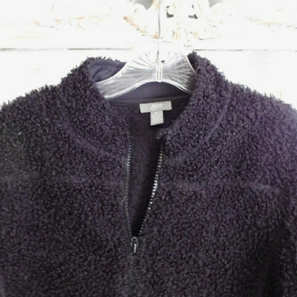 J.JILL WMNS SZ M CURLY HAIR ZIP UP CARDIGAN - Picture 3 of 6